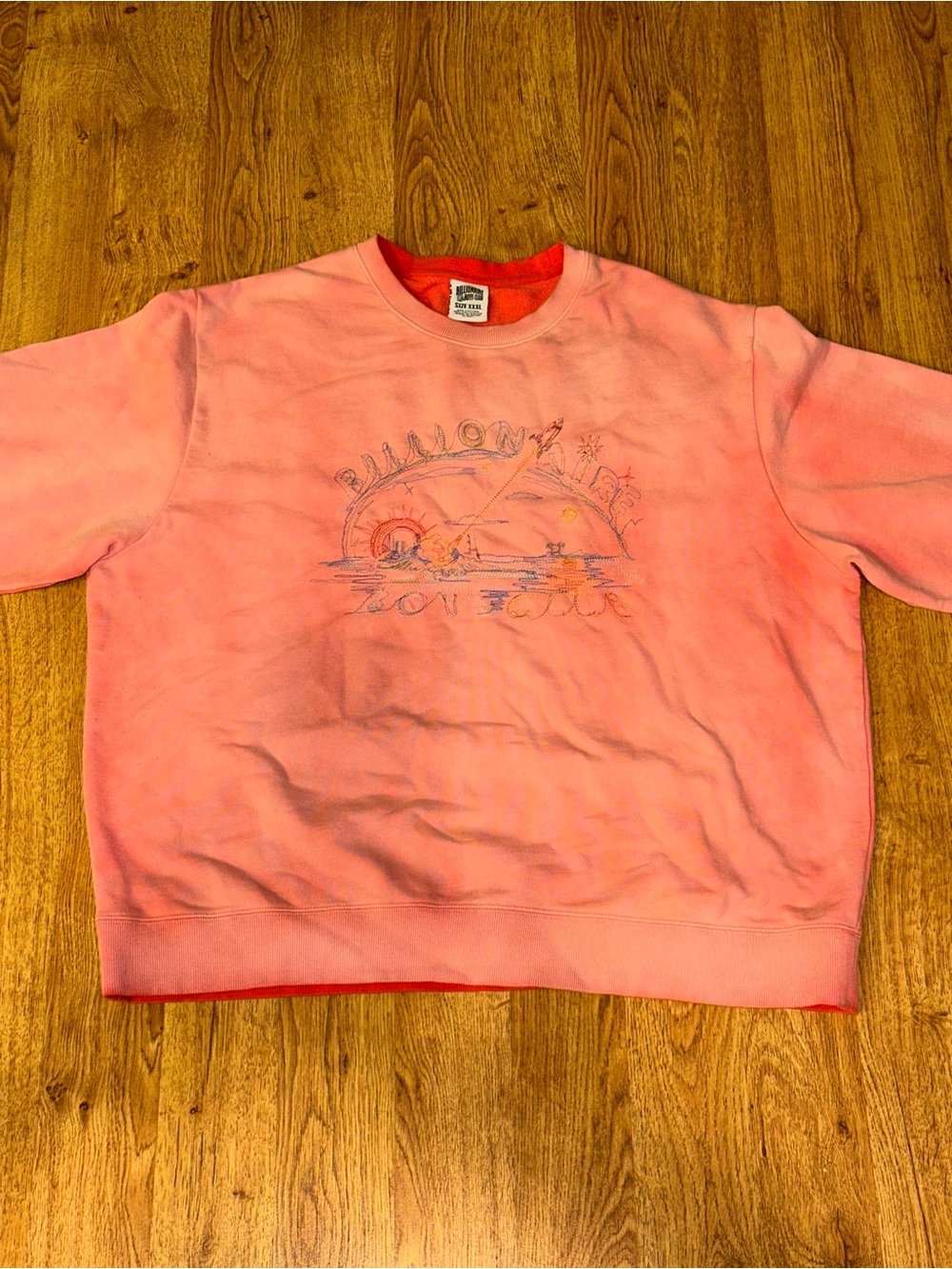 BBC Billionaire Boys Club Horizon Embroidered Central Sunset Crewneck Sweater 3X